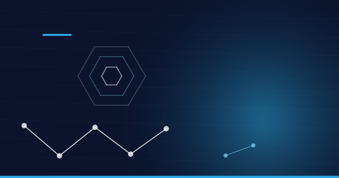 Abstraktes Beitragsbild in Navy und Cyan: Peptidkette und Hexagonstruktur – Etripamil Zulassung Deutschland