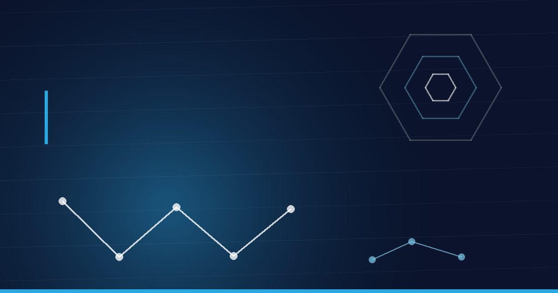 Abstraktes Beitragsbild in Navy und Cyan: Peptidkette und Hexagonstruktur – Phosphatidylcholin Ampullen kaufen