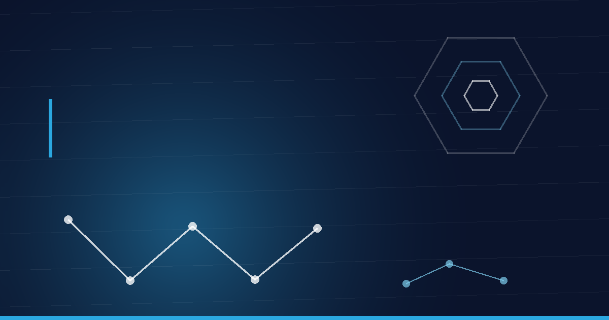 Abstraktes Beitragsbild in Navy und Cyan: Peptidkette und Hexagonstruktur – Phosphatidylcholin Ampullen kaufen